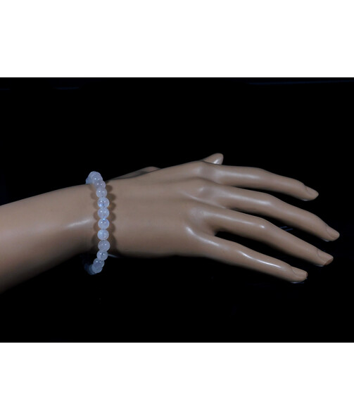 Bracelet Moonstone 6 mm, silver