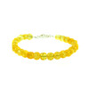 Bracelet Citrine cube face 5 mm, silver