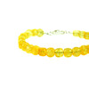 Bracelet Citrine cube face 5 mm, silver