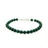 Malachite bracelet 6 mm, silver