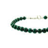 Malachite bracelet 6 mm, silver