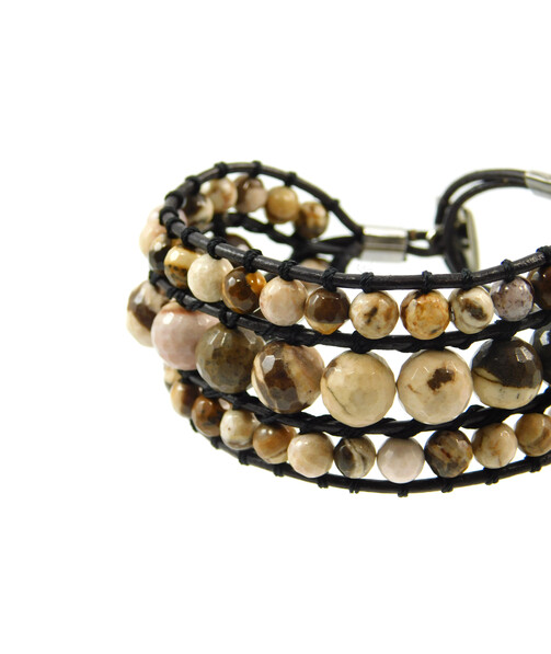 Exclusive triple bracelet "Chan Lu" Jasper