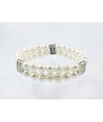 Exclusive bracelet Pearls 8-9 mm 2-row