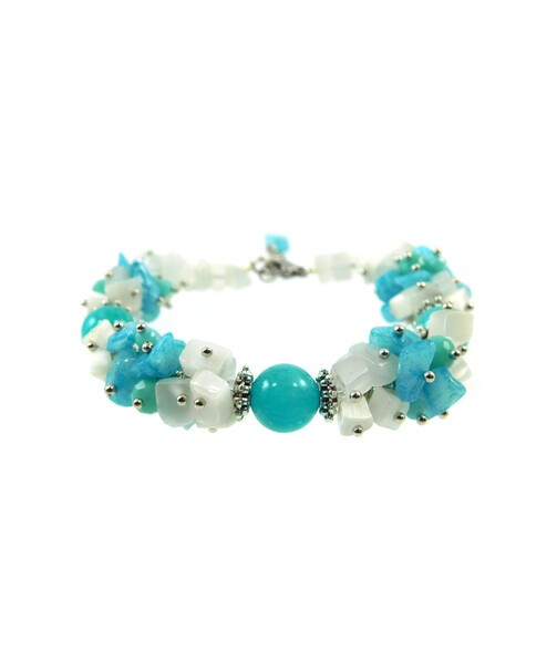 Exclusive bracelet "Sea Lagoon" Aquamarine