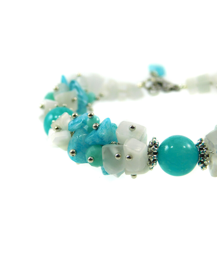 Exclusive bracelet "Sea Lagoon" Aquamarine