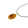 Pendant Agate brown gold frame 40*30 mm