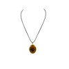 Pendant Agate brown gold frame 40*30 mm