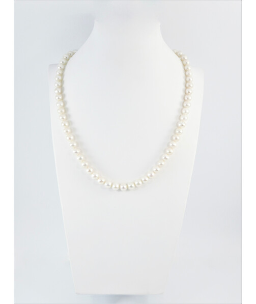 Pearl necklace 8mm silver 