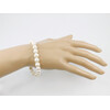 Bracelet Pearls 8 mm, silver, white