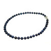 Necklace Black pearls 8mm 47cm silver