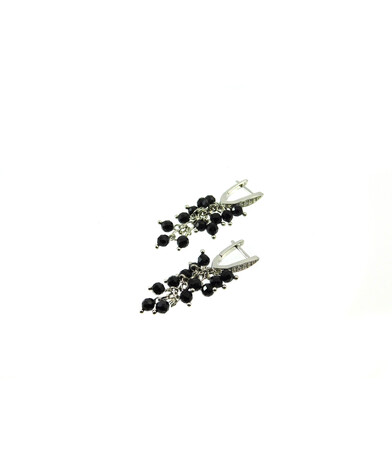 Exclusive earrings "Women's style" Tourmaline cut 3.5 mm