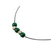 Exclusive pendant Malachite 10 mm leather thread