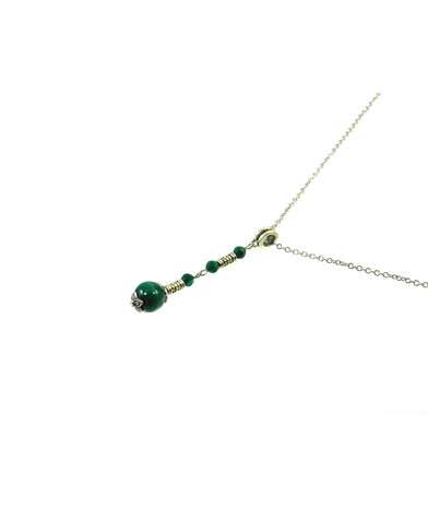 Exclusive pendant Malachite 10-3.5 mm