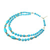 Exclusive necklace &quot;Dorothea&quot; 2-row Turquoise