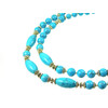 Exclusive necklace &quot;Dorothea&quot; 2-row Turquoise