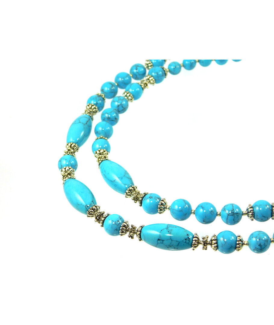 Exclusive necklace "Dorothea" 2-row Turquoise