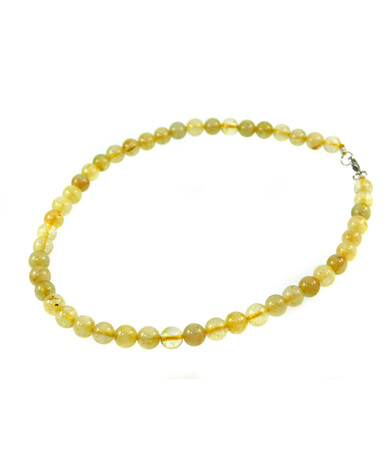 Necklace Rutile quartz 8 mm.