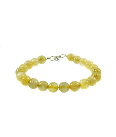 Bracelet Rutile quartz 8 mm