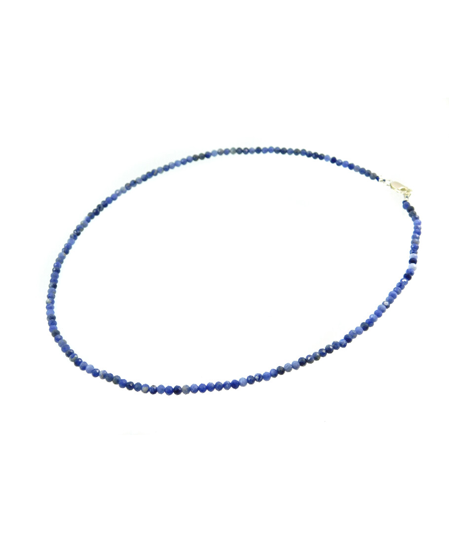 Sodalite necklace 3 mm. facet