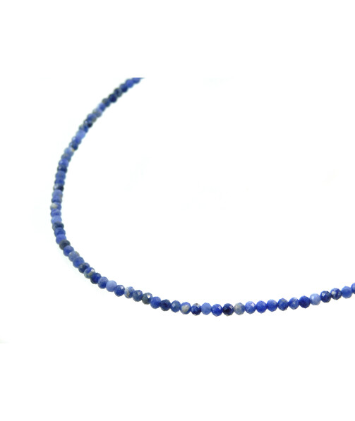 Sodalite necklace 3 mm. facet