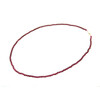 Garnet necklace 3 mm. silver