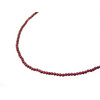 Garnet necklace 3 mm. silver