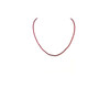 Garnet necklace 3 mm. silver