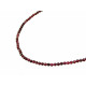 Ожерелье Гранат грань 4 мм. серебро 