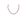 Garnet necklace face 4 mm. silver