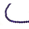 Amethyst facet necklace 6 mm.