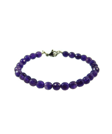 Amethyst facet bracelet 6 mm