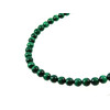 Malachite necklace 8 mm silver