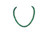 Malachite necklace 8 mm silver