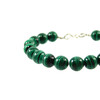 Malachite bracelet 10 mm silver