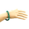 Malachite bracelet 10 mm silver