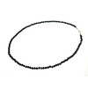 Tourmaline Sherl face necklace 4mm silver