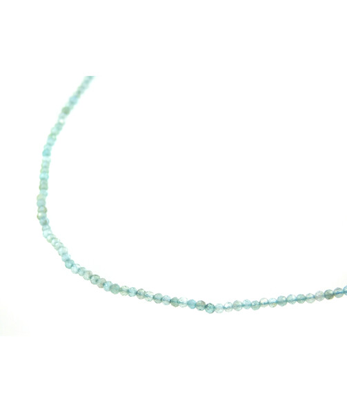 Apatite necklace 2 mm facet