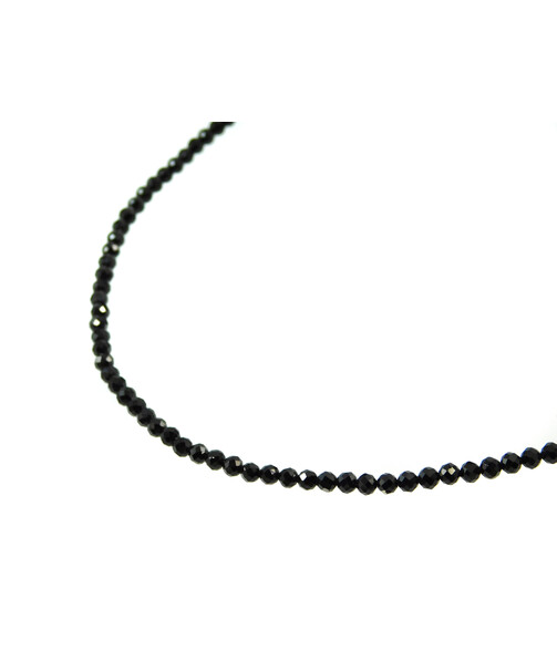 Necklace Tourmaline facet 3.5mm facet black