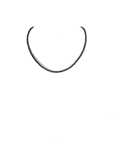 Necklace Tourmaline facet 3.5mm facet black