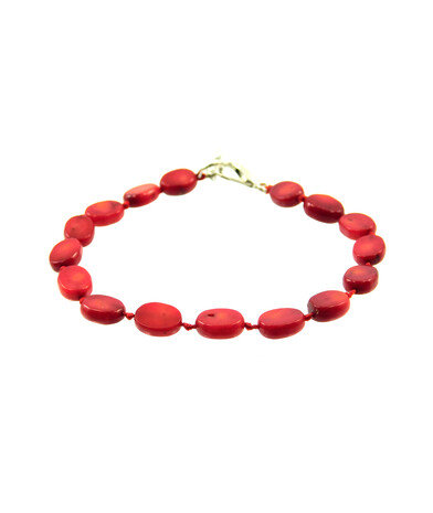 Exclusive bracelet "Andy 2" Coral oval 9 mm