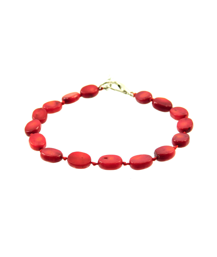 Exclusive bracelet "Andy 2" Coral oval 9 mm