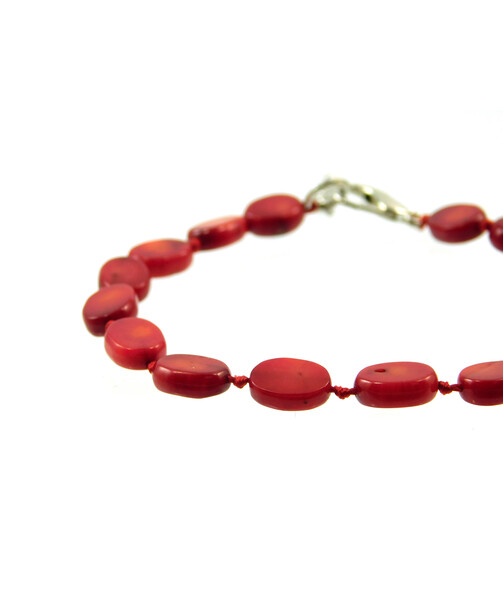 Exclusive bracelet "Andy 2" Coral oval 9 mm