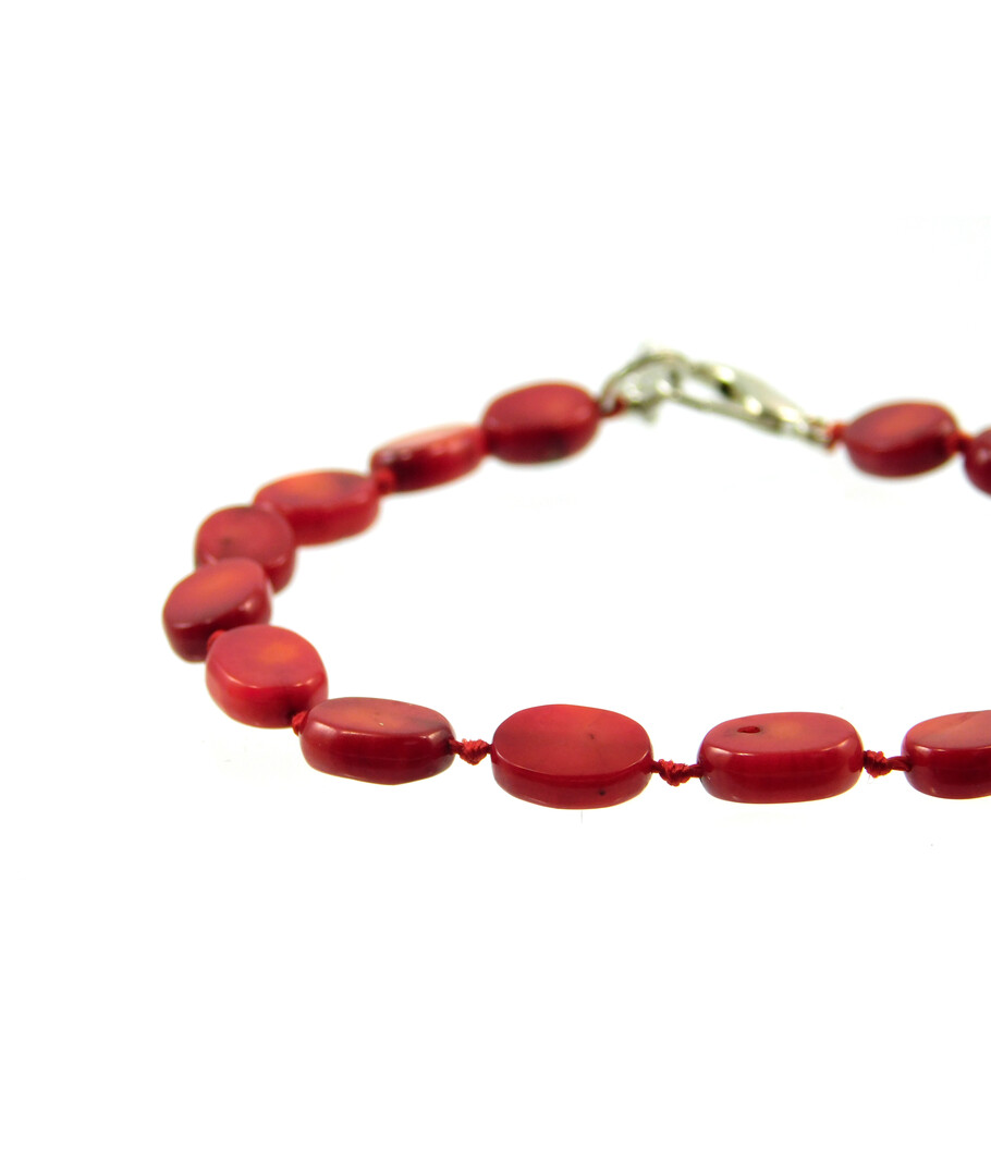 Exclusive bracelet "Andy 2" Coral oval 9 mm