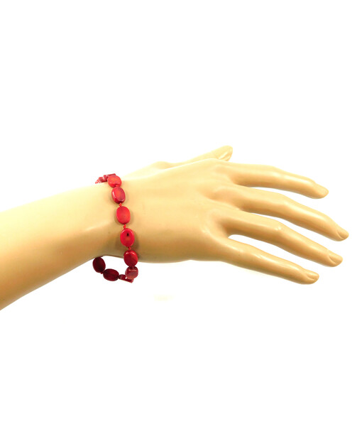 Exclusive bracelet "Andy 2" Coral oval 9 mm