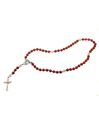 Rosary for prayer Carnelian 8 mm