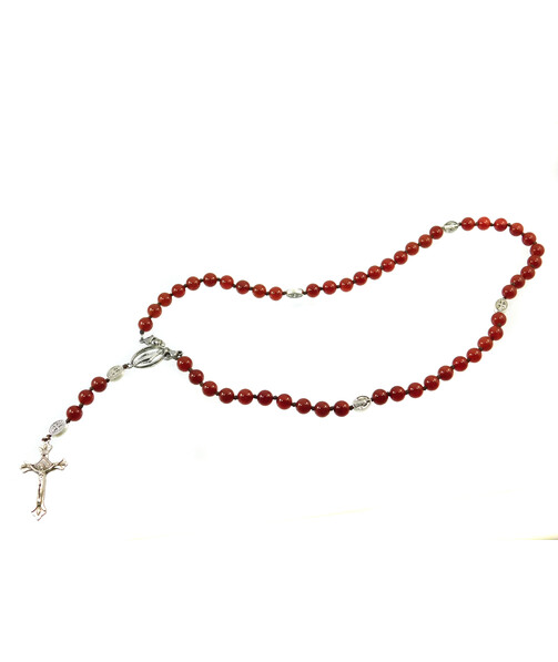 Rosary for prayer Carnelian 8 mm