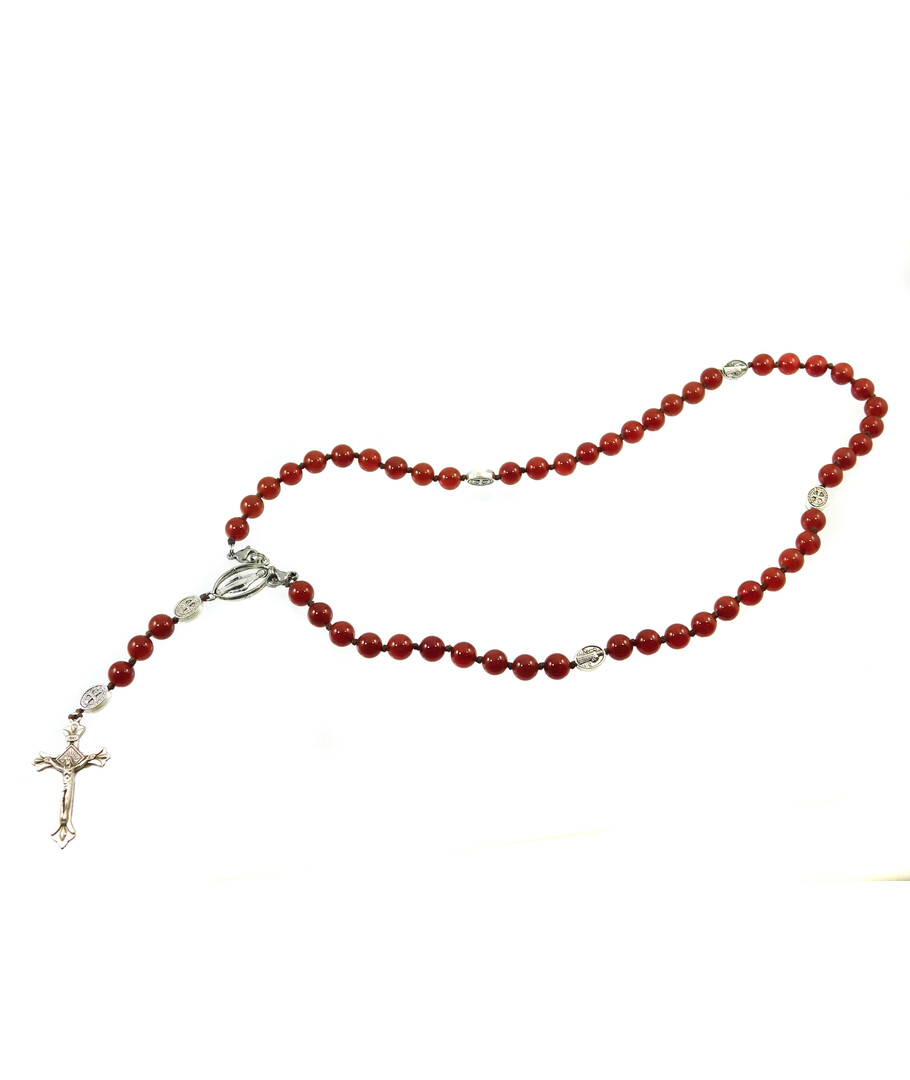 Rosary for prayer Carnelian 8 mm