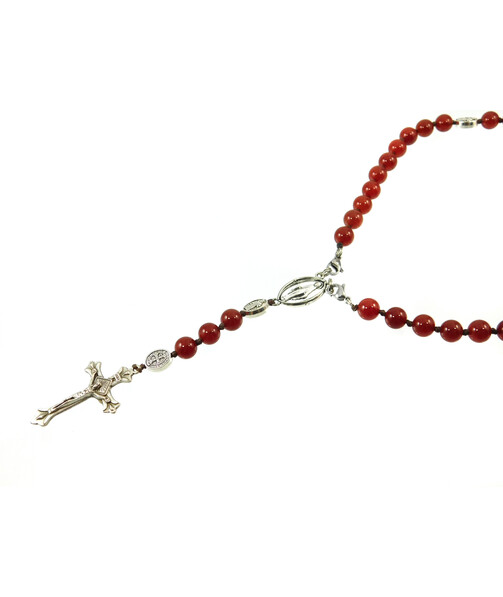 Rosary for prayer Carnelian 8 mm