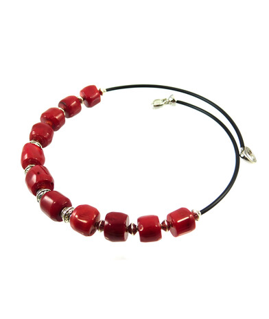 Exclusive necklace "Prima donna" Coral 12-10 mm