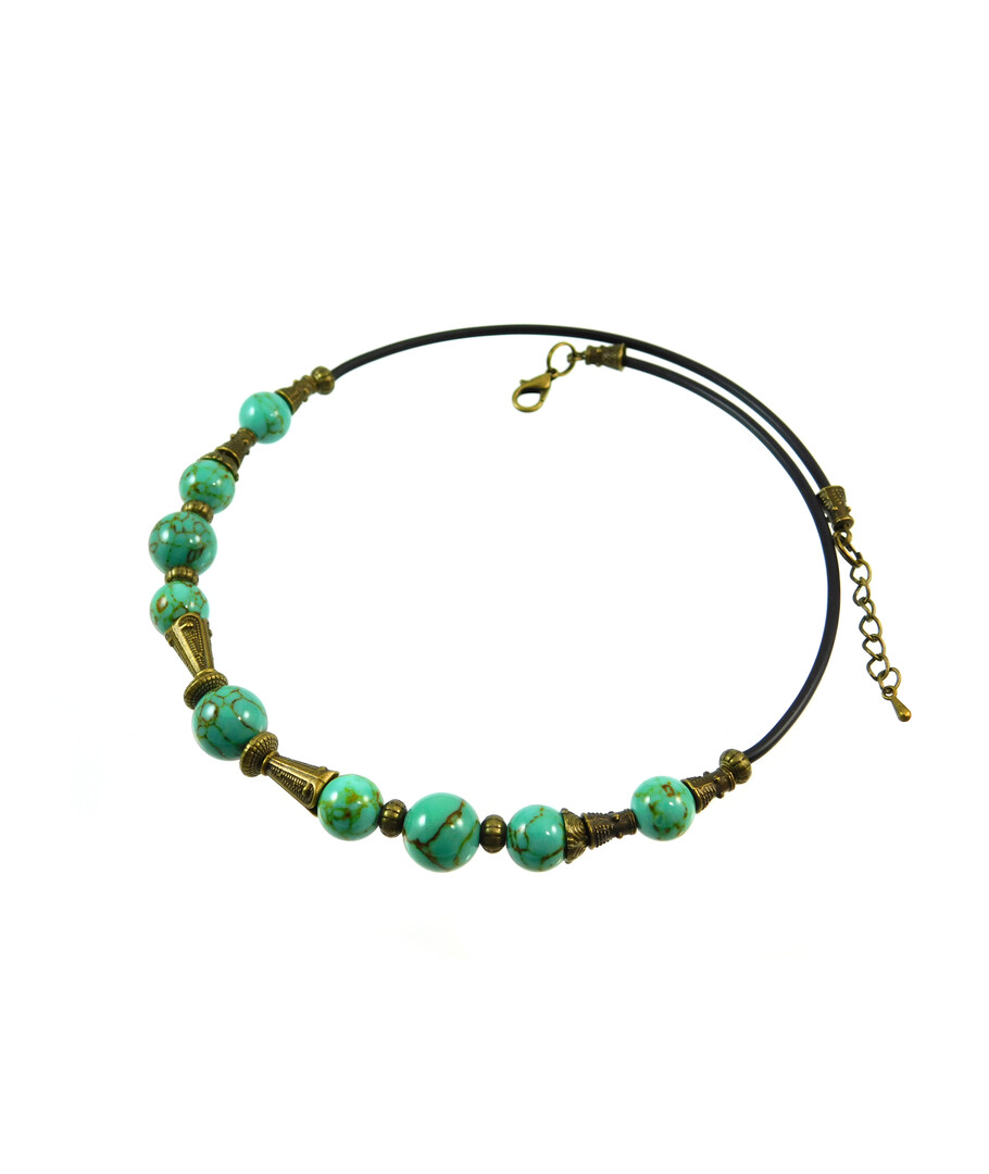 Exclusive necklace "Prima donna" Turquoise 12-10 mm